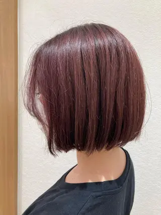 ショート カラー 野村 さなみ✨ぱっつんボブのヘアスタイル