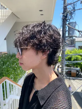 ミディアム カラー パーマ メンズ メンズ特化/パーマ /フェード/洋輔のヘアスタイル