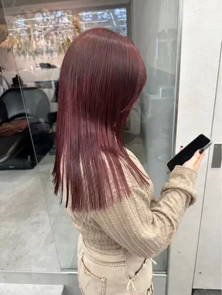 セミロング カラー ミディアムレイヤー 特化/吉村　清志のヘアスタイル