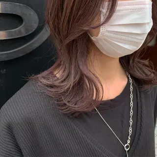 ミディアム 萌花 moeka /韓国/レイヤーのヘアスタイル