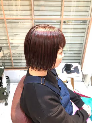 ショート カラー すみとも るなのヘアスタイル