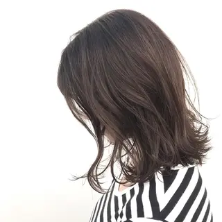 ミディアム パーマ 福地 礼奈のヘアスタイル