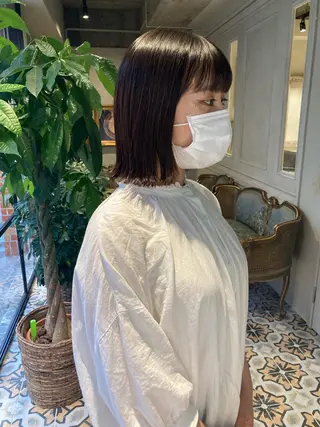 ミディアム 原 菜帆のヘアスタイル