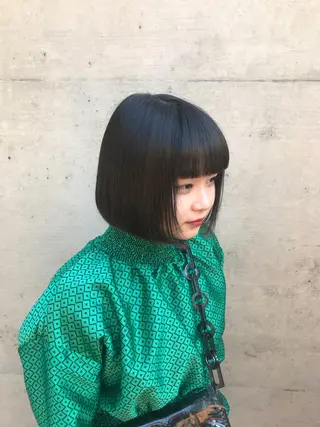 ショート カラー a-o横浜所属・色落ちまでキレイに！ ！女性サロンのヘアスタイル