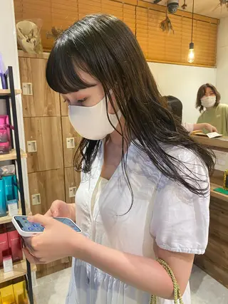 セミロング カラー ヘアアレンジ パーマ指名No1 /namiのヘアスタイル