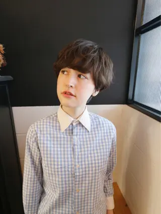 ショート カラー パーマ 山口 悟のヘアスタイル