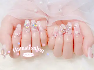セミロング Hanaai salon あまねのネイルデザイン