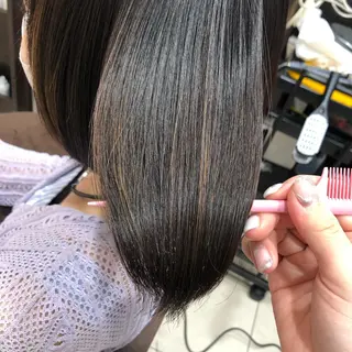 ミディアム ✨髪質改善矯正× ブリーチ✨YU-KIのヘアスタイル