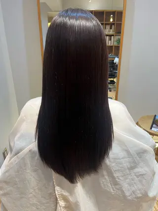 ロング カラー ストレートパーマ /縮毛矯正 杉田優月のヘアスタイル