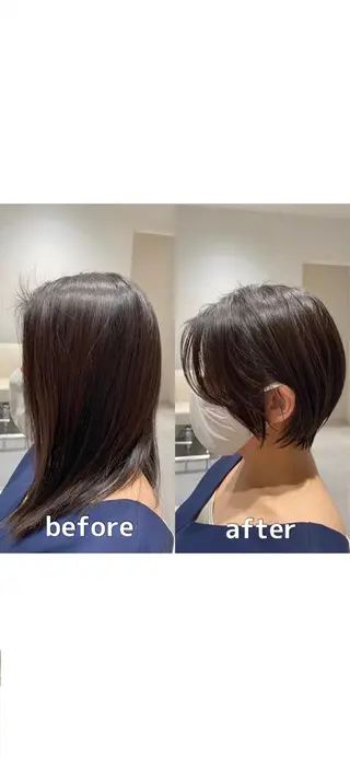 ショート カラー パーマ 小野寺瑞希 /最小顔カットのヘアスタイル