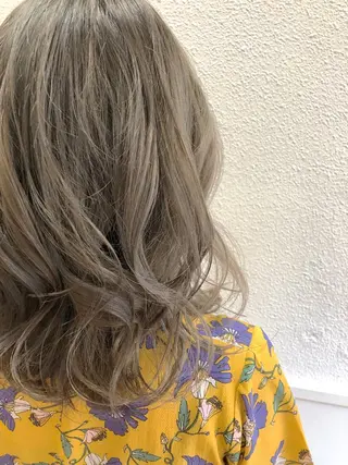 セミロング カラー 髪質改善/美髪矯 正ヤマモトハルキのヘアスタイル