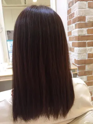ロング カラー 加藤 未歩のヘアスタイル