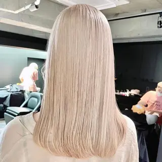 セミロング カラー MiL所属・✨ハイトーン✨ 濱田知孝のヘアスタイル