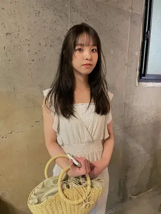 ロング カラー パーマ/レイヤー 岩山丈一郎のヘアスタイル