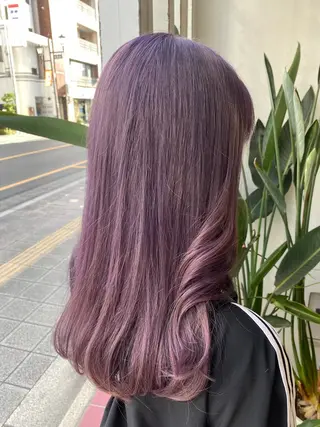 ロング カラー 🩶西 雪乃/透明感 くすみカラー🫧のヘアスタイル