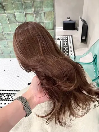 カラー れん ヘアカラー ブラックヘア/新宿のヘアスタイル