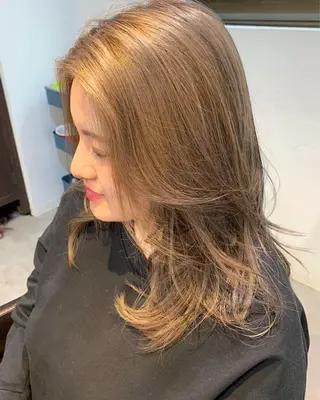 セミロング カラー spooopy所属・🕊大垣 めぐみ🕊のヘアスタイル