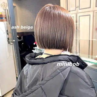 ショート カラー 切りっぱなしボブ ソノキユウカのヘアスタイル