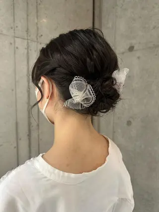 セミロング ヘアアレンジ 女性に人気♪ はやしほのかのヘアスタイル