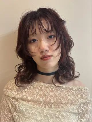 ミディアム パーマ 横浜パーマ まやのヘアスタイル