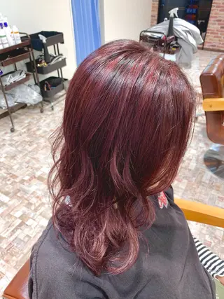 セミロング カラー 神野 洸都のヘアスタイル