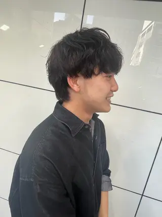 パーマ メンズ ‪るか/‪透明感 カラー/アレンジのヘアスタイル