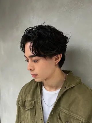 ショート パーマ メンズ メンズヘア/透明感 カラー/ayatoのヘアスタイル