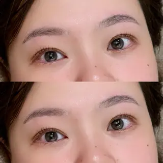 マツエク・マツパ 透明感カラー/顔周り カット/レイヤーにかのヘアスタイル