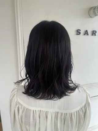ミディアム カラー SARA古賀店 かすみ🐬🩵のヘアスタイル