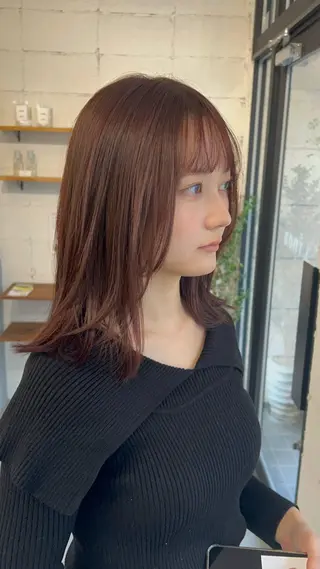 ミディアム やりすぎないパーマ ニュアンスパーマのヘアスタイル