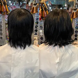 ショート カラー ヘアアレンジ haco+所属・🌈派手髪エクステ ブレイズ🌈ひろとのヘアスタイル