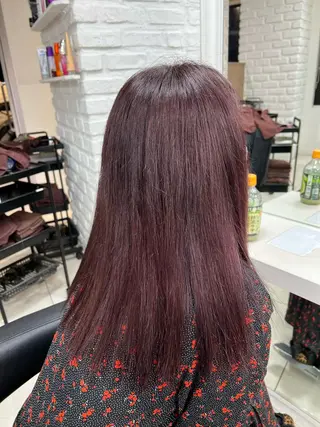 セミロング カラー 【暖色カラー特化】 中山由梨のヘアスタイル