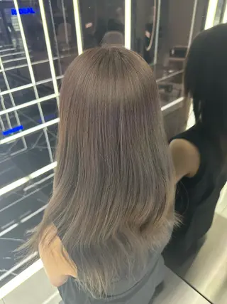 ロング りょうへい/ 全頭ブリーチ/渋谷のヘアスタイル