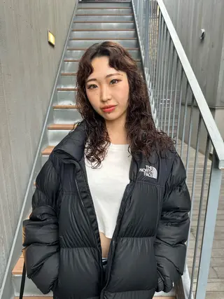 ロング パーマ 似合わせレイヤー 海外風レイヤーmioのヘアスタイル