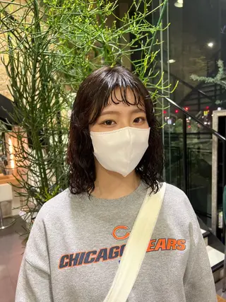 ミディアム パーマ ヘアアレンジ チャンモリパーマ/韓 国/Minami🦋のヘアスタイル