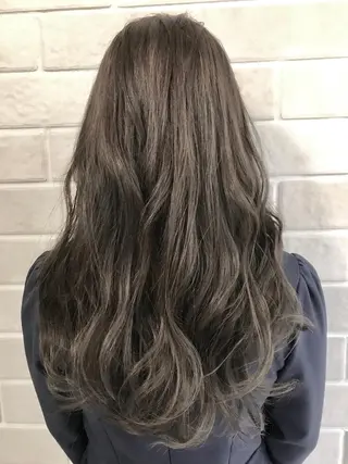 セミロング カラー パーマ 艶髪カラー&ウルフ フルカワ ヒロズミのヘアスタイル