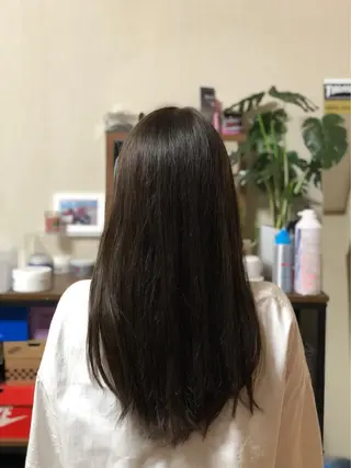 セミロング カラー 柳澤 和也のヘアスタイル