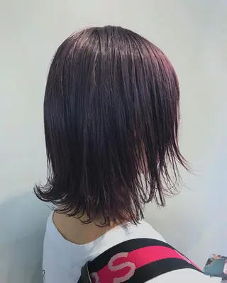 セミロング カラー 透明感ワンカラー/ AKARIのヘアスタイル