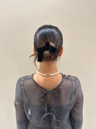ミディアム ヘアアレンジ 🩶横浜美容室 透明感カラー✝️るみのヘアスタイル