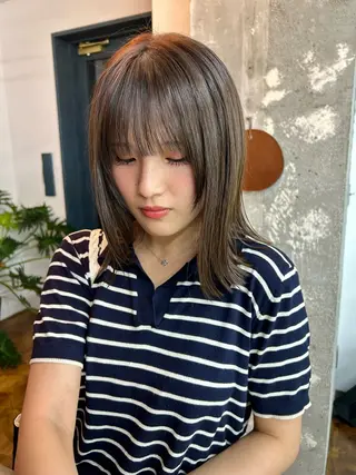 セミロング 🫧透明感カラー🫧 ハシモトタケルのヘアスタイル