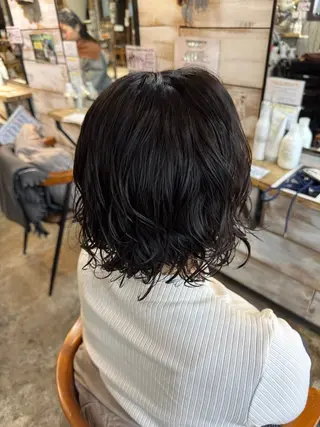 パーマ クキノ ケイカのヘアスタイル