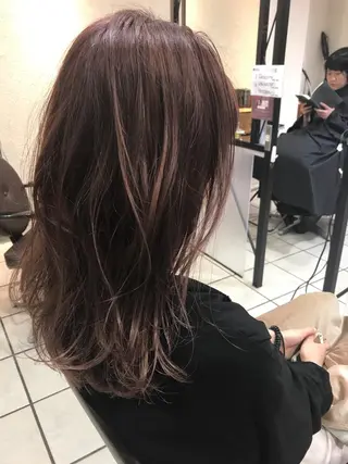 セミロング カラー シールエクステ⭐️ オオミタクヤのヘアスタイル