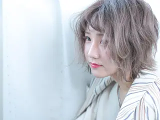 ショート カラー ボブウルフ／ボブ Satsuki【名駅のヘアスタイル