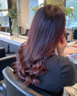 セミロング カラー 💗ガーリーヘア🎀 saki💗のヘアスタイル