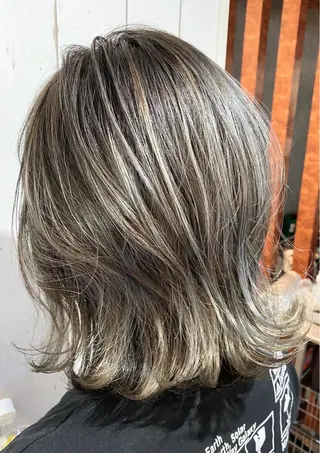 ミディアム カラー パーマ ヘアアレンジ RecheRche【池袋】所属・👑指名率No.1 👑坂口飛翔のヘアスタイル