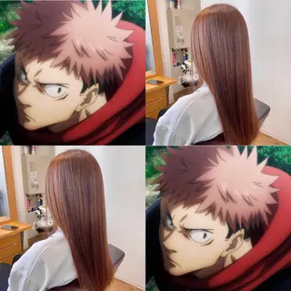 セミロング カラー KIZU 髪質改善 オカルト怪談のヘアスタイル