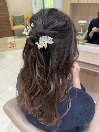 ロング ヘアアレンジ 韓国ヘアメイク🎀/ 縮毛矯正✨山本媛香のヘアスタイル