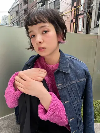 ショート カラー ショート/ボブ専門 宮脇美奈/南船場のヘアスタイル