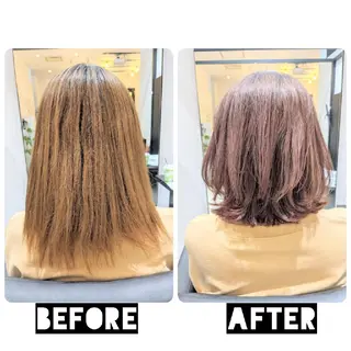 ミディアム カラー パーマ ヘアアレンジ 心斎橋難波本店　店長 THE ECT 中尾のヘアスタイル