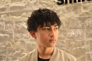 ショート パーマ メンズ 福留 叶太のヘアスタイル